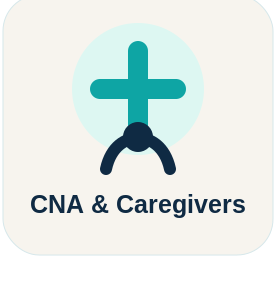 CNA and caregivers icon